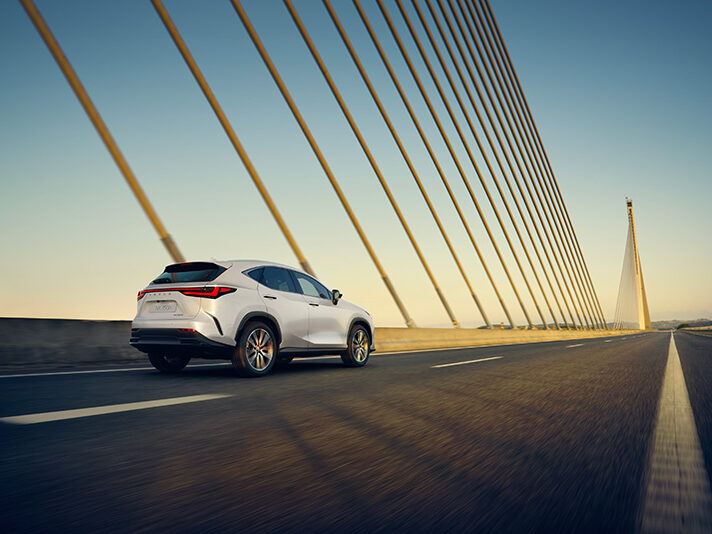 Voiture hybride Lexus NX blanc