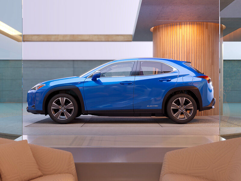 Voiture Lexus UX 300e bleu