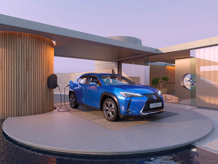 Lexus voiture UX 300e en charge