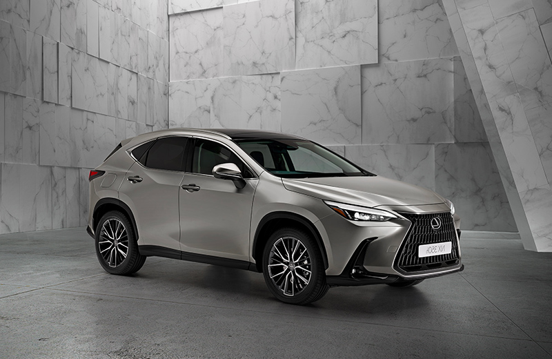 voiture hybride Lexus nx 350h gris